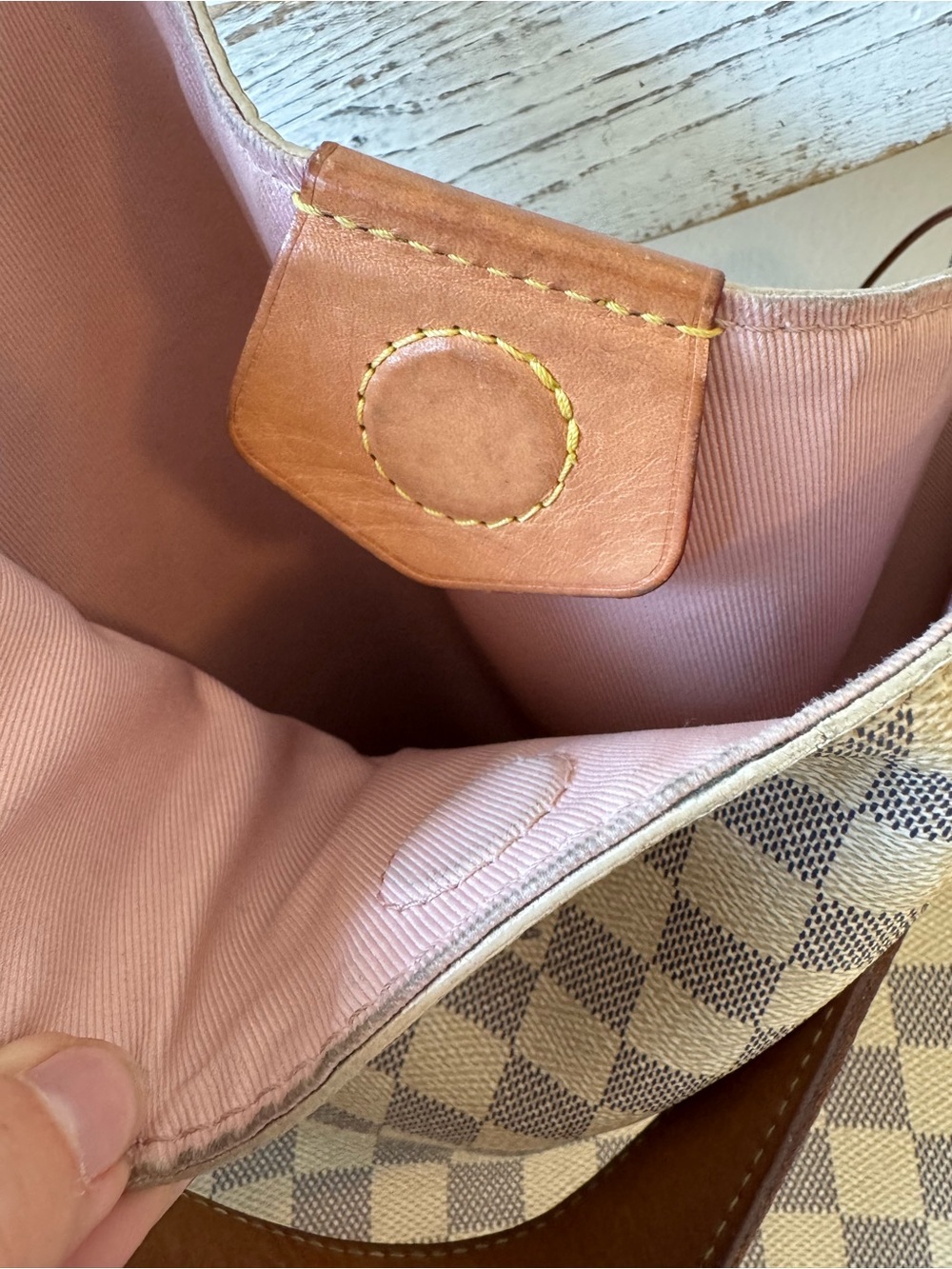 Louis Vuitton GRACEFUL Damier Azur Tote Purse Hobo With Box + Dust Bag - Picture 15 of 15